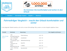 Tablet Screenshot of fahrradtraeger-test.com